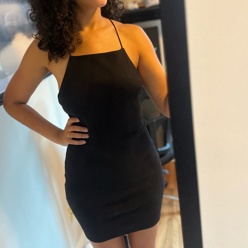 H&M Divided Black Ribbed Dress